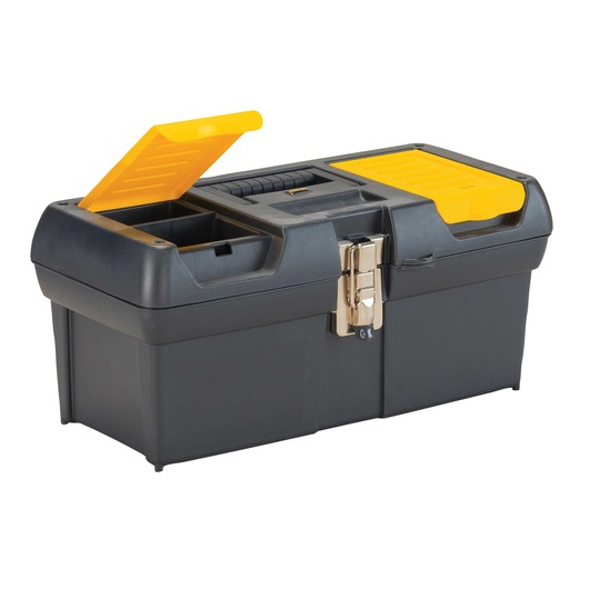 16 inch Series 2000 Tool Box with Tray with lid of one organizer open.
