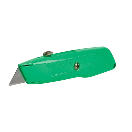5 and 7 eighths inch High visibility retractable utility knife.
