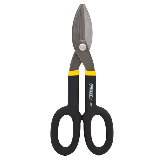 Profile of 10 inch all-purpose straight pattern snips.