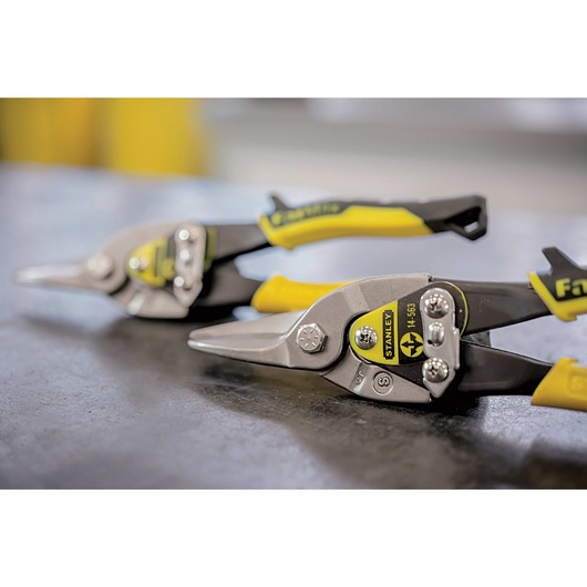 2 fat max straight cut compound action aviation snips.