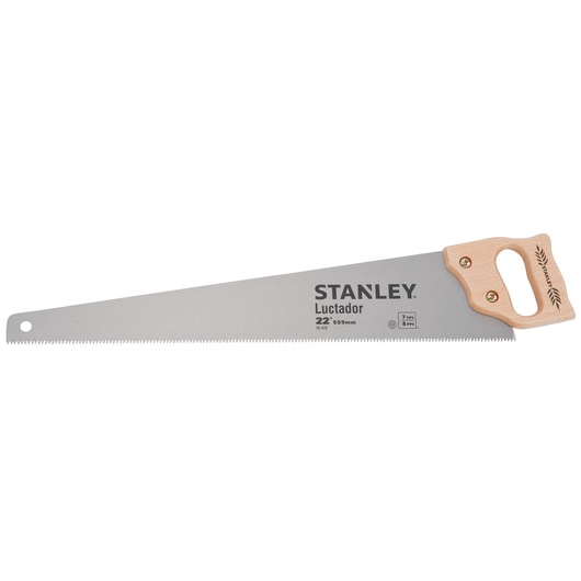 Stanley Wooden Handle Handsaw LUCTADOR HANDSAW 8 PTS 22INCH front facing