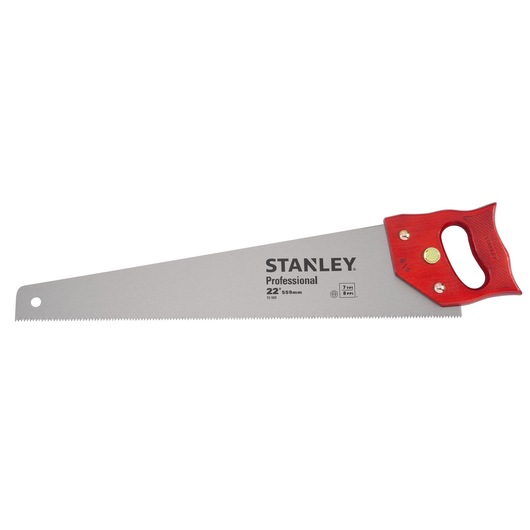 Stanley Wooden Handle Handsaw PROFESSIONAL HANDSAW 8PTS 22INCH front facing