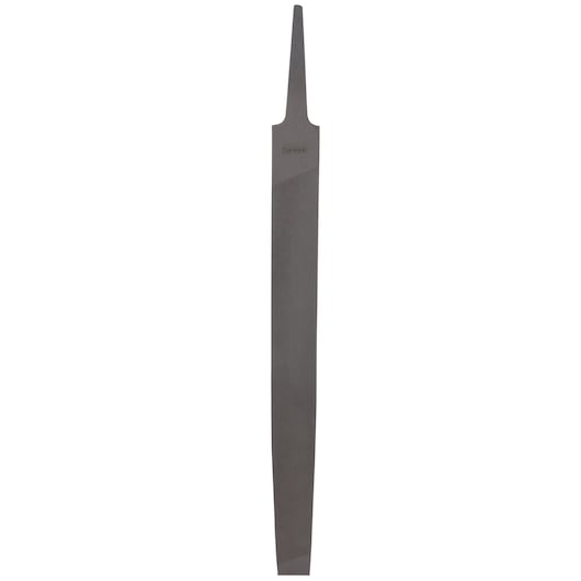 Profile of 10 inch single cut flat mill bastard file.
