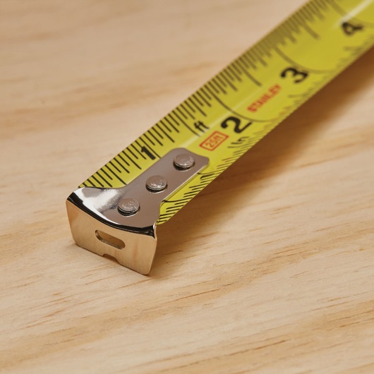 Corrosion resistant end hook feature of 25 foot powerlock tape measure.
