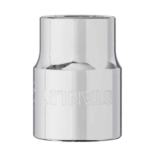 DRIVE SOCKET 1/2" 21mm STANLEY  white background FRONT
