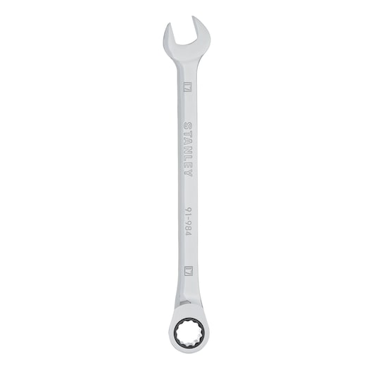 RATCHET WRENCH 17MM STANLEY  white background FRONT