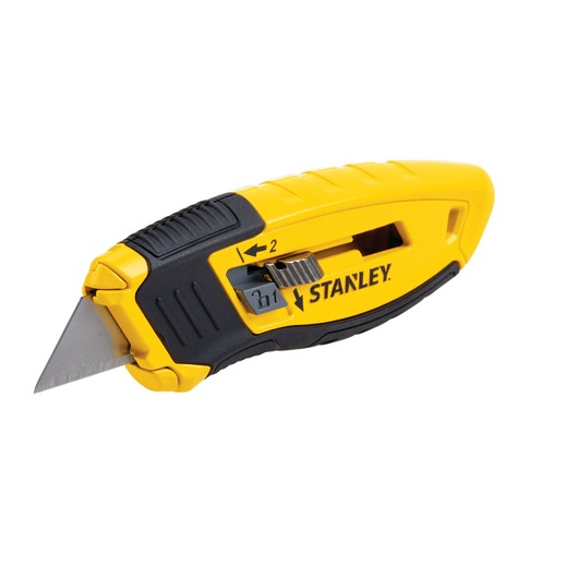 CONTROL GRIP RETRACTABLE UTILITY KNIFE with blade outside.