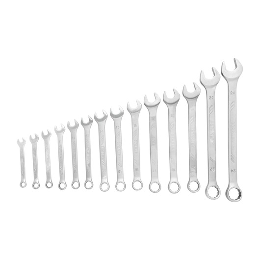 SET COMBINATION WRENCH ON WHITE BACKGROUND