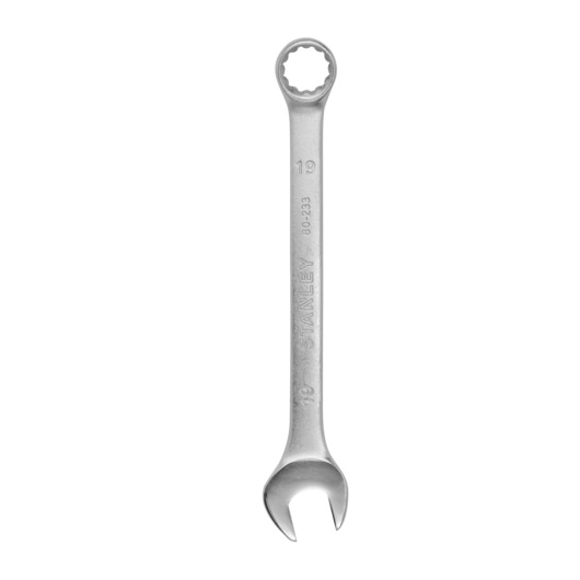 INDIVIDUAL COMBINATION WRENCH ON WHITE BACKGROUND FRONT VIEW
